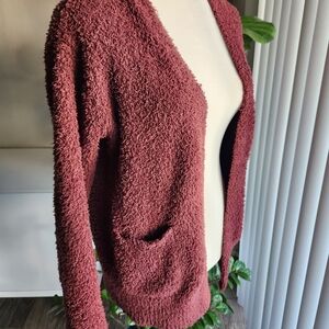 Barefoot Dreams CozyChic Open Front Fuzzy Cardigan Size 12/14